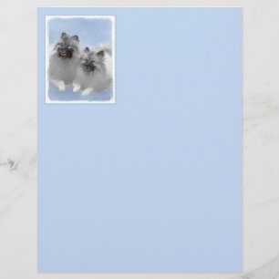 Keeshond Pair of Kees Painting Original Animal Art