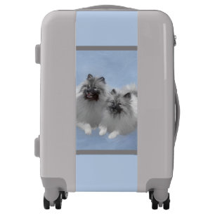 Keeshond Pair of Kees Painting Original Animal Art Luggage