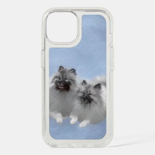 Keeshond Pair of Kees Painting Original Animal Art iPhone 15 Case