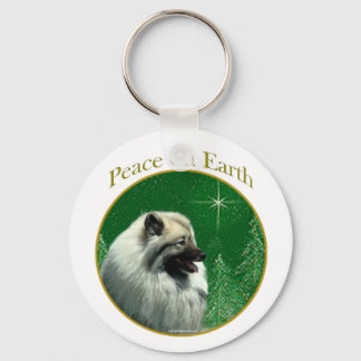 Keeshond Peace Keychain