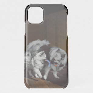 Keeshond Playtime Painting - Cute Original Dog Art iPhone 11 Case