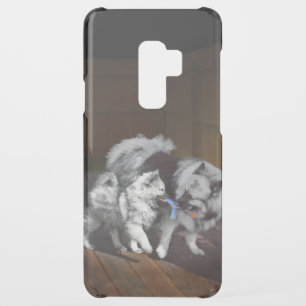 Keeshond Playtime Painting - Cute Original Dog Art Uncommon Samsung Galaxy S9 Plus Case