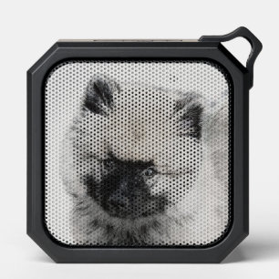 Keeshond Puppy Drawing - Cute Original Dog Art Bluetooth Speaker