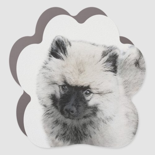 Keeshond Puppy Drawing _ Cute Original Dog Art Car Magnet