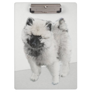 Keeshond Puppy Drawing - Cute Original Dog Art Clipboard