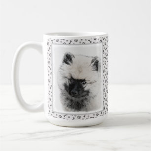 Keeshond Puppy Drawing - Cute Original Dog Art Coffee Mug