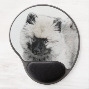 Keeshond Puppy Drawing - Cute Original Dog Art Gel Mouse Pad