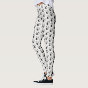 Keeshond Puppy Drawing - Cute Original Dog Art Leggings