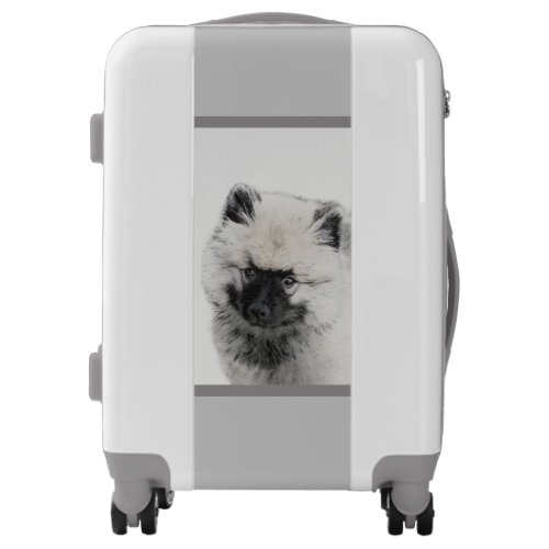 Keeshond Puppy Drawing _ Cute Original Dog Art Luggage