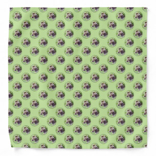 Keeshond Puppy in the Garden Painting Original Art Bandana