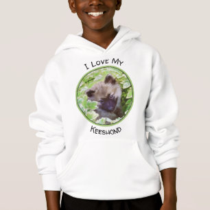 Keeshond Puppy in the Garden Painting Original Art Hoodie