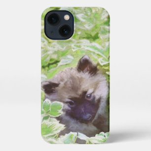 Keeshond Puppy in the Garden Painting Original Art iPhone 13 Case
