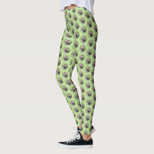 Keeshond Puppy in the Garden Painting Original Art Leggings