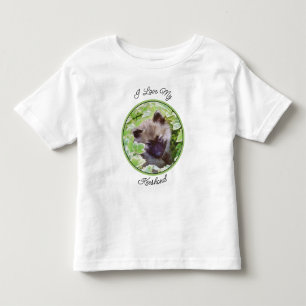 Keeshond Puppy in the Garden Painting Original Art Toddler T-shirt