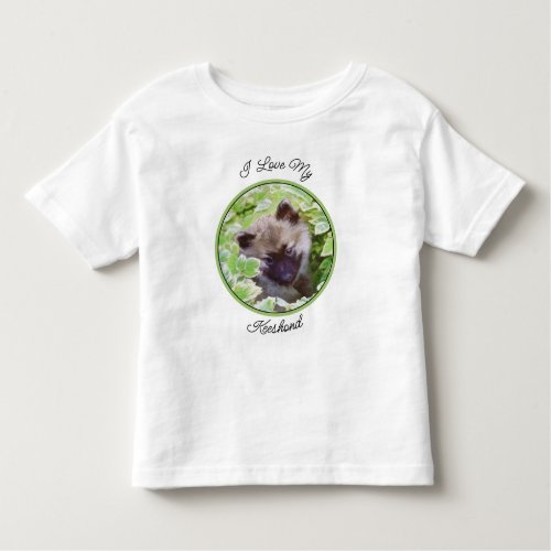 Keeshond Puppy in the Garden Painting Original Art Toddler T_shirt