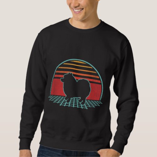 Keeshond Retro Vintage Dog Lover 80s Style Gift Sweatshirt