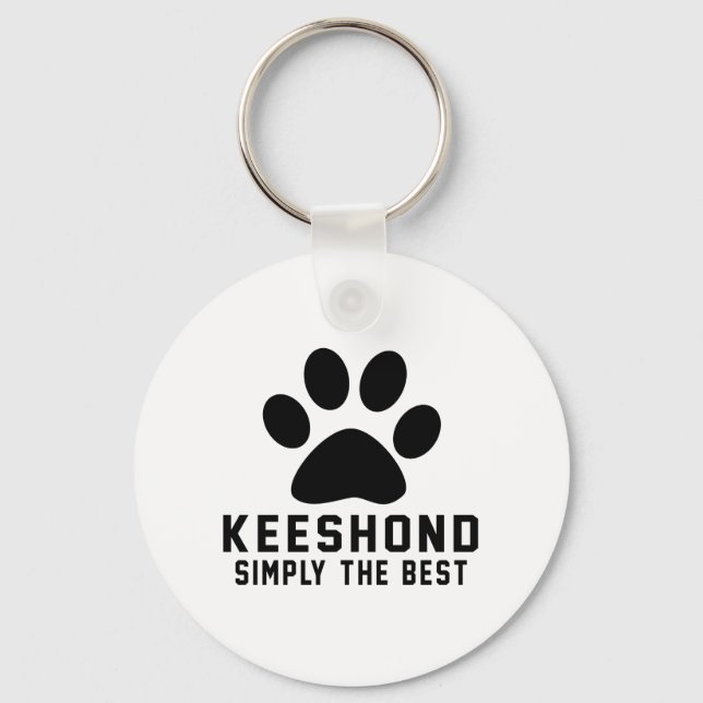 Keeshond Simply the best Keychain (Front)