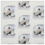 Keeshond Sleeping Puppy Painting Original Dog Art Fabric
