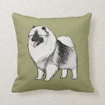 Keeshond Throw Pillow<br><div class="desc"></div>