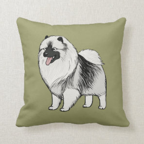 Keeshond Throw Pillow