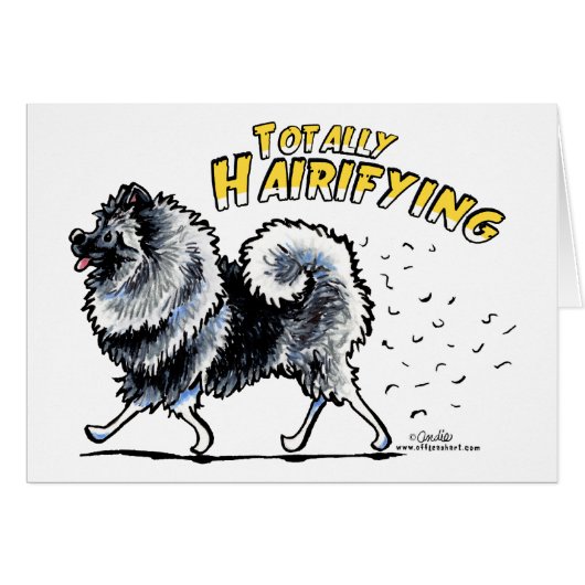 Keeshond Totally Hairifying Cards (Front Horizontal)