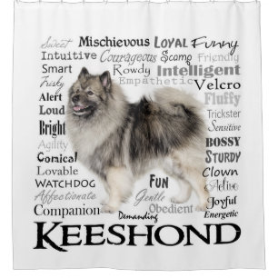 Keeshond Traits Shower Curtain