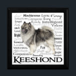 Keeshond Traits Tile Box<br><div class="desc">This tile box is a great gift for any Keeshond lover.</div>