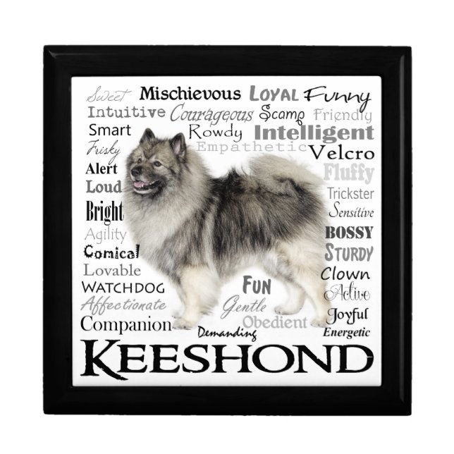 Keeshond Traits Tile Box (Front)
