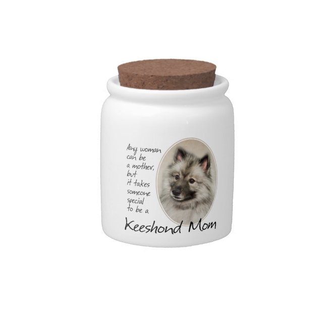 Keeshond Treat Jar (Front)
