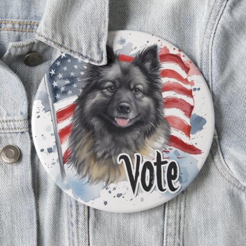 Keeshond US Elections Vote for Paws_itive Change  Button