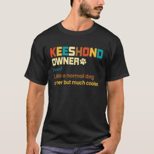 Keeshond Vintage Retro Dog Mom Dad T-Shirt