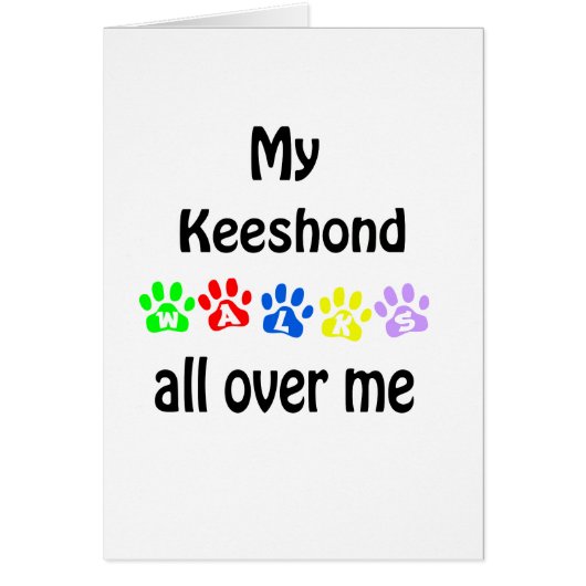 Keeshond Walks Design Cards (Front)
