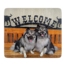 Keeshond Welcome Cutting Board