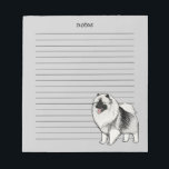 Keeshond with Customizable Text Notepad<br><div class="desc"></div>