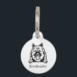 Keeshonden dog personalized name tag<br><div class="desc">If you're on the hunt for beautiful   pet tags look no further.</div>
