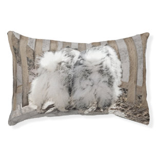 Keeshonds at the Gate Painting - Original Dog Art Pet Bed