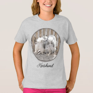 Keeshonds at the Gate Painting - Original Dog Art T-Shirt