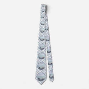 Keeshonds at the Seashore Painting Dog Art Neck Tie
