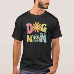 Keeshound Groovy Dog Mom Women Pet T-Shirt