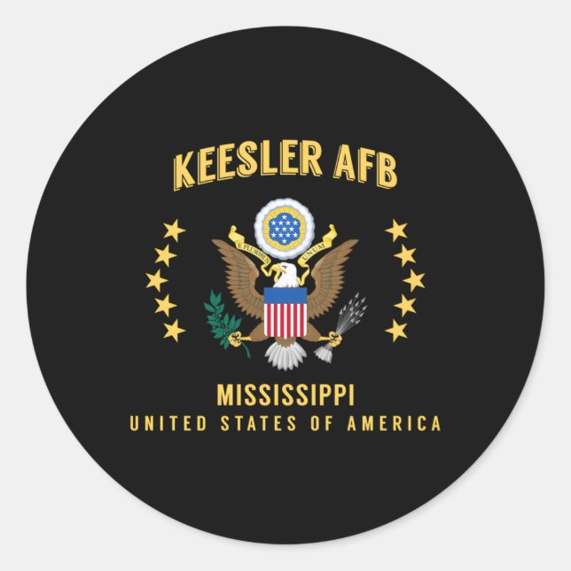 Keesler Afb Classic Round Sticker (Front)