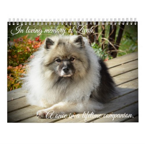 Keesridge Kennels 2021 Calendar