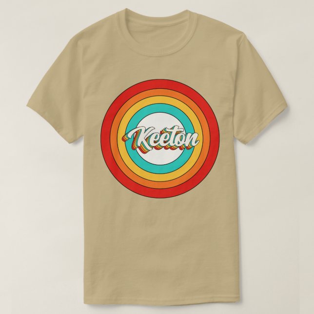 Keeton Name Shirt Vintage Keeton Circle (Design Front)
