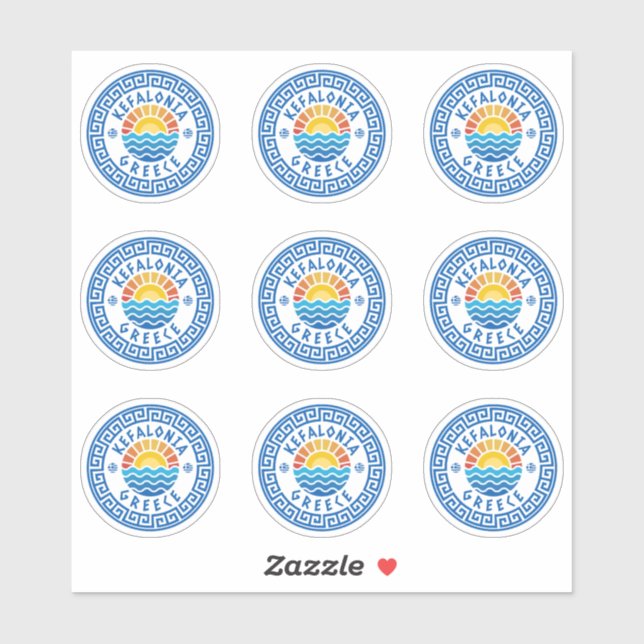 Kefalonia Island, Greece Multiple Sticker  (Sheet)
