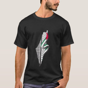 Keffiyeh Palestine Map Arabic Scarf Shemagh Palest T-Shirt