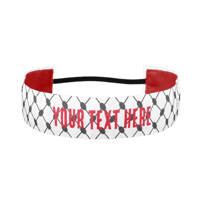 Keffiyeh Palestine Pattern Athletic Headband (Front)