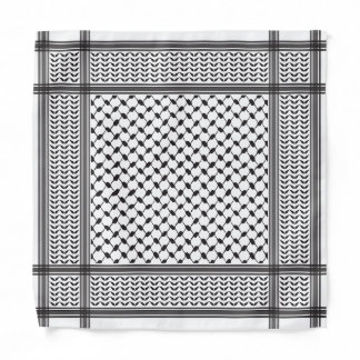 Keffiyeh Palestine Pattern Black Bandana