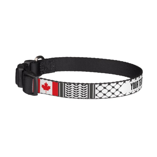 Keffiyeh Palestine Pattern CND IRL Pet Collar (Left)