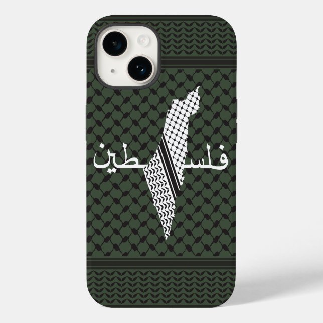Keffiyeh Palestine Pattern Green Case-Mate iPhone Case (Back)