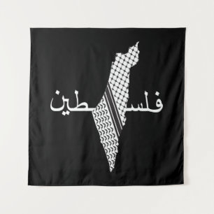 Keffiyeh Palestine Pattern Map Tapestry