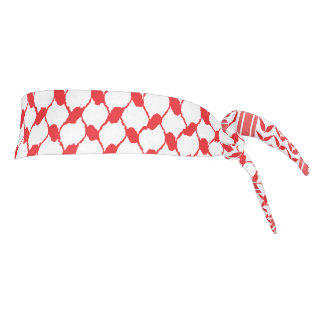 Keffiyeh Palestine Pattern Red Tie Headband